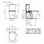 Ideal Standard Tesi Toaleta WC kompaktowa 80x44 cm AquaBlade czarny mat T0082V3