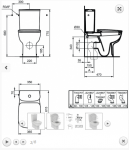 Ideal Standard Esedra Miska WC kompakt stojąca 36,5x66,5 cm, biała T282001