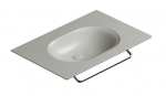 Catalano SFERA umywalka ścienna 75x50cm z kompletem mocowań szary mat 175HZCS/0520760023