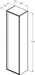 Ideal Standard Connect Air Szafka wysoka ciemnobrązowy mat  mat E0832VY