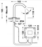 Tres Baterie Elektroniczne Elektroniczna bateria 1-drożna umywalkowa 39210303