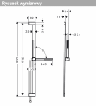 Hansgrohe Pulsify S Zestaw prysznicowy 100 1jet EcoSmart z drążkiem 90 cm czarny mat 24382670