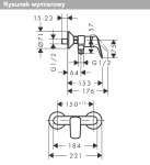 Hansgrohe Logis Jednouchwytowa bateria prysznicowa, natynkowa chrom 71600000