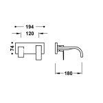 Tres CUADRO ELEMENT NAŚCIENNY DO PODTYNKOWEGO KORPUSU BATERII UMYWALKOWEJ-00630031OR