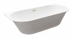 Besco Vica Slim+ wanna symetryczna 150 + syfon z przelewem chrom WAVS150S+
