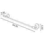 Gedy Allpe Perla wieszak 65 cm Ścienny chrom PE011