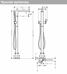 Hansgrohe Tecturis E Jednouchwytowa bateria wannowa wolnostojąca chrom 73445000