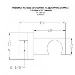 Invena przyłącze kątowe ścienne z uchwytem słuchawki chrom SC-P1-002