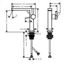 Hansgrohe Tecturis E Jednouchwytowa bateria umywalkowa 150 Fine CoolStart EcoSmart+ bez kompletu odpływowego Brąz Szczotkowany 73021410