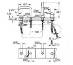 Grohe Essence Bateria nawannowa 4 otworowa chrom 25251001