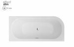Besco Avita Slim+ wanna pod zabudowę 150 Prawa + syfon z przelewem złotym WAV150PPZ