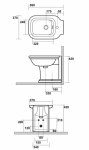 Kerasan 4121K6 WALDORF BIDET MF NERO LUCIDO BRONZO