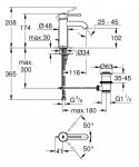 Grohe Essence Bateria umywalkowa z korkiem cool sunrise 24171GL1