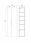 Cersanit City Słupek Łazienkowy 60 cm S584-019-DSM