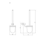 Andex Szczotka wc Sanibella 521NG czarna