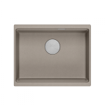 Quadron LOGAN 100 GraniteQ zlewozmywak soft taupe 56x45x21,5 cm 1-komorowy podwieszany z syfonem manualnym stal szlachetna HQJ6045U4BSU