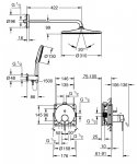Grohe Essence Zestaw prysznicowy podtynkowy z deszczownicą chrom 25287000