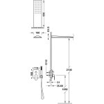 Tres Project-Tres Zestaw natryskowy z baterią podtynkową Rapid-Box czarny mat 21128005NM