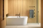 Besco Avita A-line wanna wolnostojąca 170 P + syfon klik-klak chrom z przelewem slim WAA170APS