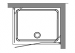 Kerasan Retro Kabina prostokątna lewa szkło dekoracyjne przejrzyste profile brązowe 80x96 9142N3