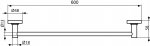 Ideal Standard wieszak na ręcznik 60cm czarny mat A9118XG