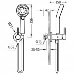 Tres Study zestaw natryskowy podtynkowy 26212301