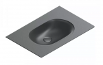 Catalano SFERA umywalka ścienna 75x50cm z kompletem mocowań czarny mat 175HZNS/0520760022