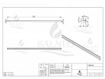 Balneo Listwa spadkowa do szkła lewa 120 cm miedziana D0101040202-1