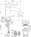 Ideal Standard Ceraline Jednouchwytowa bateria umywalkowa z korkierm klik-klak chrom BC186AA