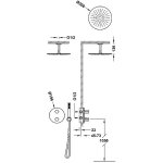 Tres THERM-BOX Zestaw baterii termostatycznej podtynkowej 2-drożnej Therm-box prysznicowej 26225003OM