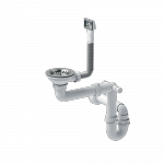 Quadron Ford 111 HardQ zlew 1-komora stalowa z czarnym blatem szklanym+syfon 78x50x19 HB3578SC3BSP2O