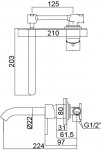AQG Urban Bateria umywalkowa podtynkowa One z wylewką RD chrom 01URB170CR