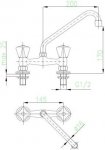 KFA Standard bateria umywalkowa dwuotworowa chrom 30151000/24H