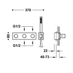 Tres B-SYSTEM Bateria termostatyczna podtynkowa 4-drożna B-system-30735401OPM