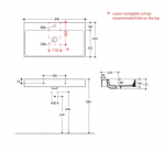 Kerasan 353359 CENTO umywalka 80X45 SOSP/z/o GRIGIO MATT