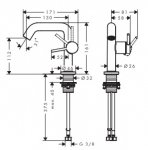 Hansgrohe Tecturis S Jednouchwytowe baterie umywalkowe Fine z CoolStart Czarny Matowy 73323670