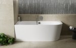 Besco Avita A-line wanna wolnostojąca 150 L + syfon z napełnieniem czarny WAA150ALCN
