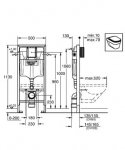 Grohe Rapid SL stelaż podtynkowy do WC H113 38528001 