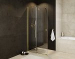 Besco Vayo Gold Kabina prysznicowa przesuwna walk-in 130x200 VYG130200C