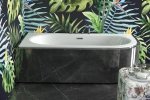 Besco Avita Slim+ wanna asymetryczna 180 Prawa + syfon z przelewem chrom WAV180NPP
