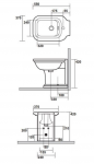 Kerasan 4121K4 WALDORF BIDET MF NERO LUCIDO CROMO