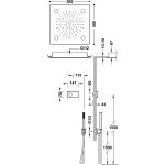Tres SHOWER TECHNOLOGY ZESTAW ELEKTRONICZNEJ BATERII TERMOSTATYCZNEJ PODTYNKOWEJ 2-DROŻNEJ SHOWER TECHNOLOGY BLUE EDITION PRYSZNICOWE-09286562