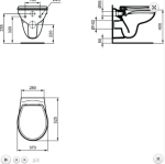 Ideal Standard Eurovit Miska WC wisząca Rimless bez kołnierza 52,5x37 cm, biała K881001