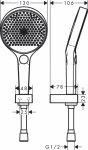 Hansgrohe Rainfinity Zestaw prysznicowy 130 biały matowy 26851700
