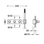 Tres B-SYSTEM Bateria termostatyczna podtynkowa 4-drożna B-system-30725401OPM