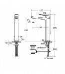 Ideal Standard Tonic II Bateria umywalkowa stojąca wysoka chrom A6328AA