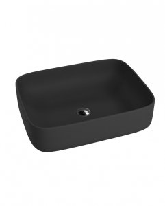 Lavita Umywalka nablatowa Galera Black Mat 50,5x40cm 5900378325949