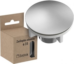 Quadron Zaślepka do otworu pod baterię/dozownik STAL SZCZOTKOWANA O 44 mm M4439BS