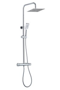 AQG System prysznicowy Nite Chrom , Deszczownica Atlas 25 x 25 21NIC25TUA02