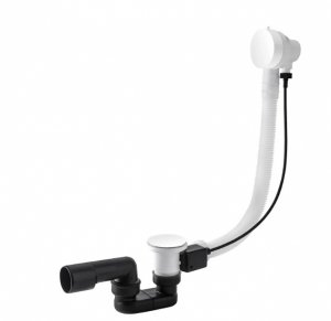 Vedo Minimalista I Przelew wannowy z korkiem automatycznym 70cm biały mat  246M/70/BI